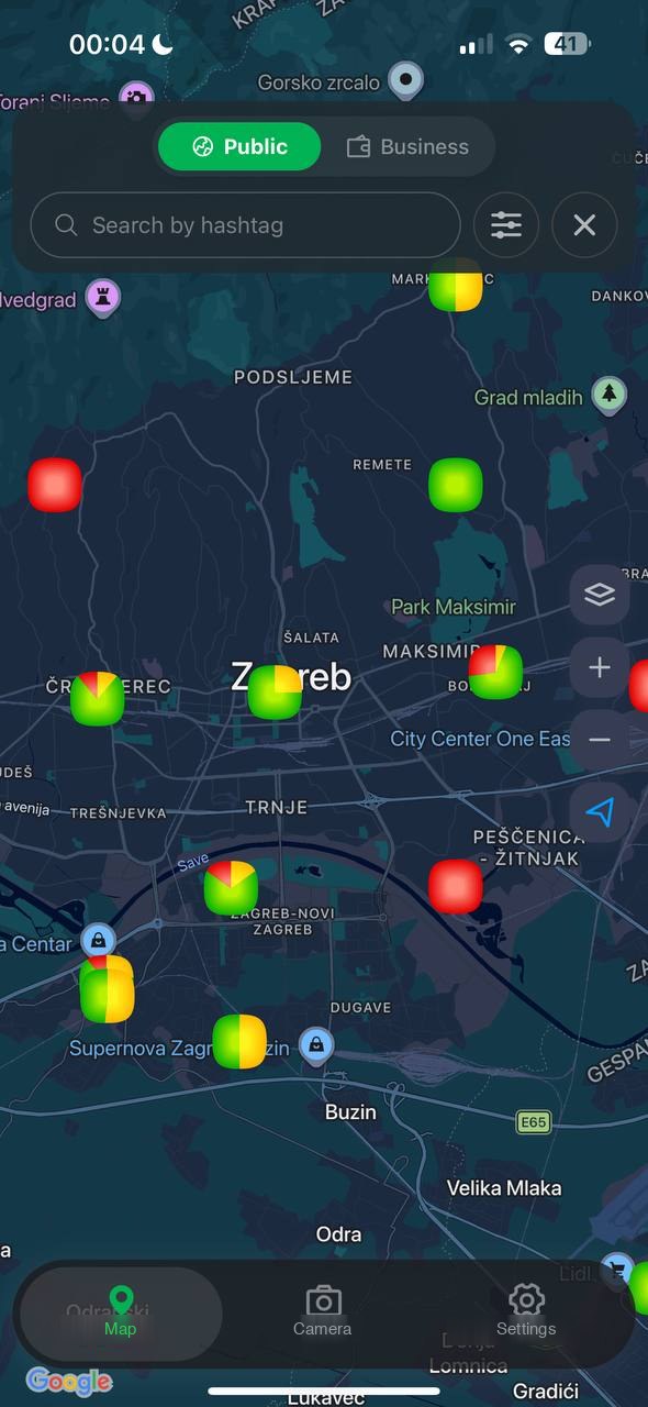 Svitlofour map, Zagreb
